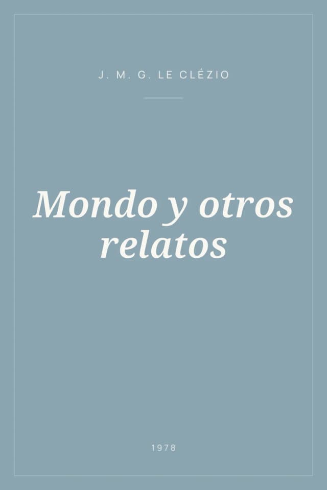 Portada de Mondo y otros relatos