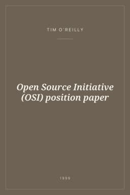 Portada de Open Source Initiative (OSI) position paper