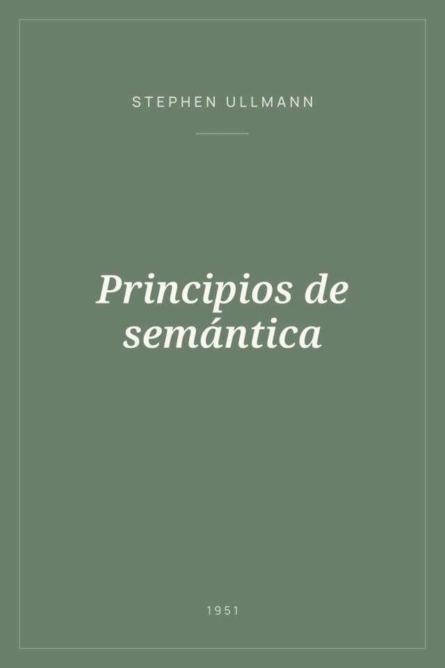 Portada de Principios de semántica