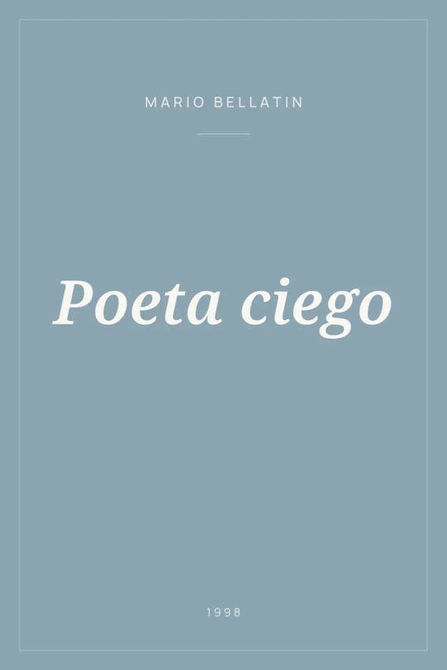 Portada de Poeta ciego