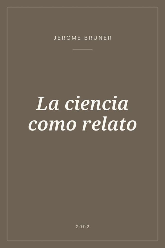 Portada de La ciencia como relato