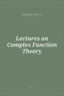 Portada de Lectures on Complex Function Theory
