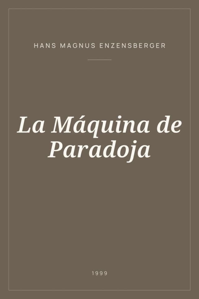 Portada de La Máquina de Paradoja