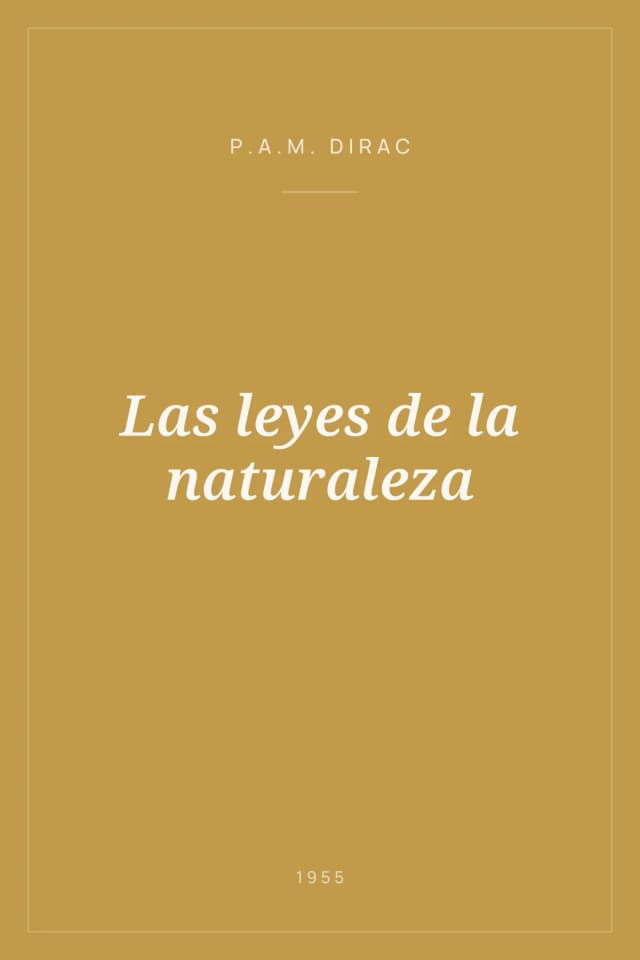 Portada de Las leyes de la naturaleza