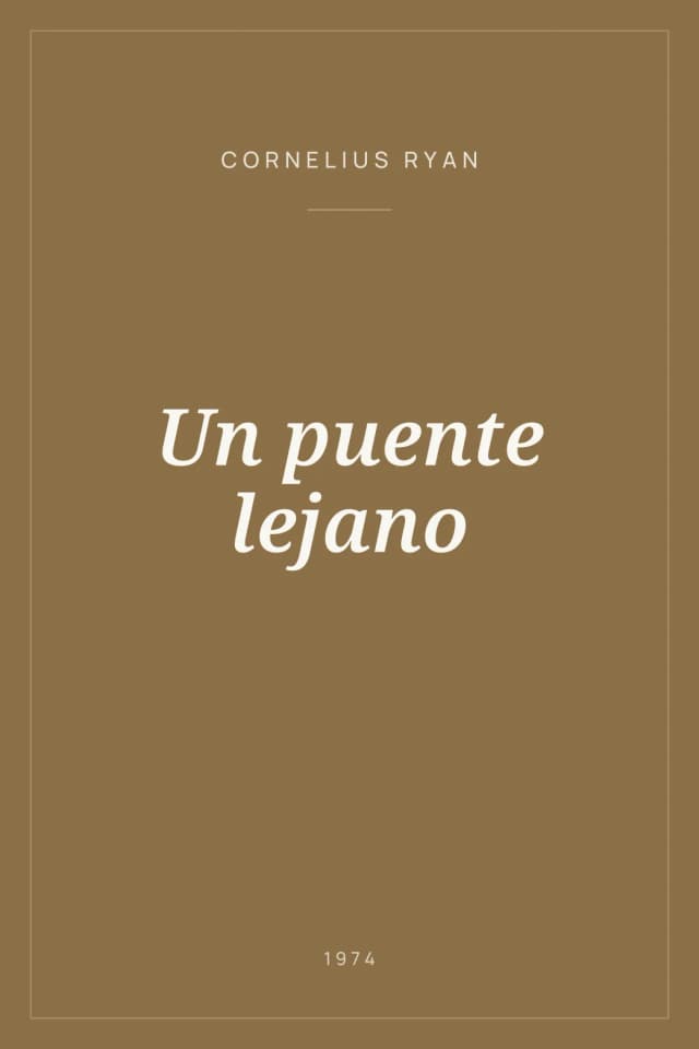 Portada de Un puente lejano