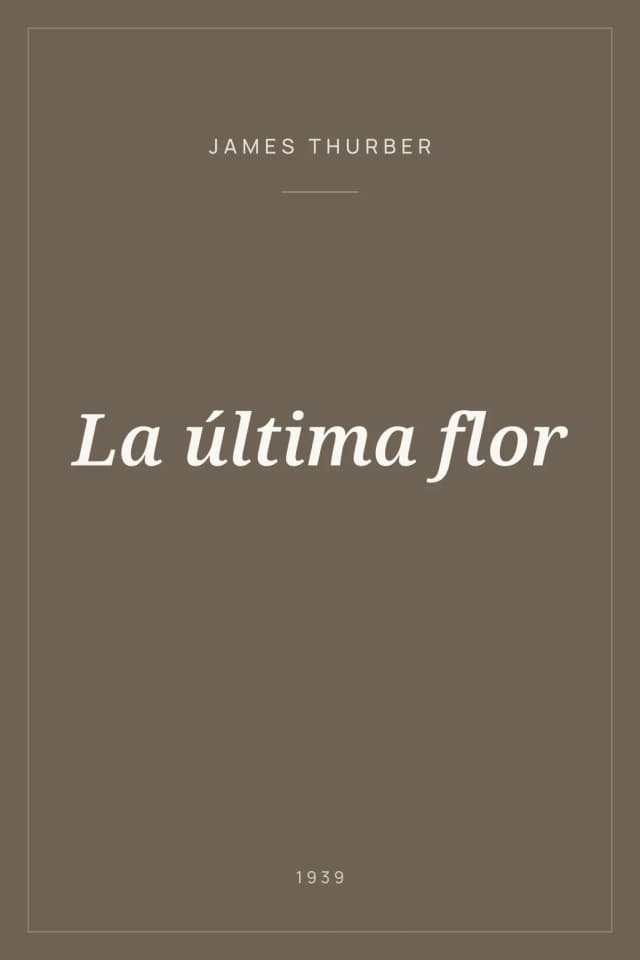 Portada de La última flor