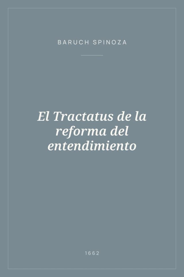 Portada de El Tractatus de la reforma del entendimiento