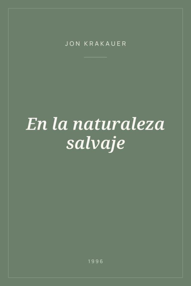 Portada de En la naturaleza salvaje