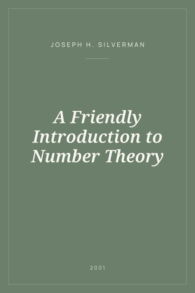 Portada de A Friendly Introduction to Number Theory