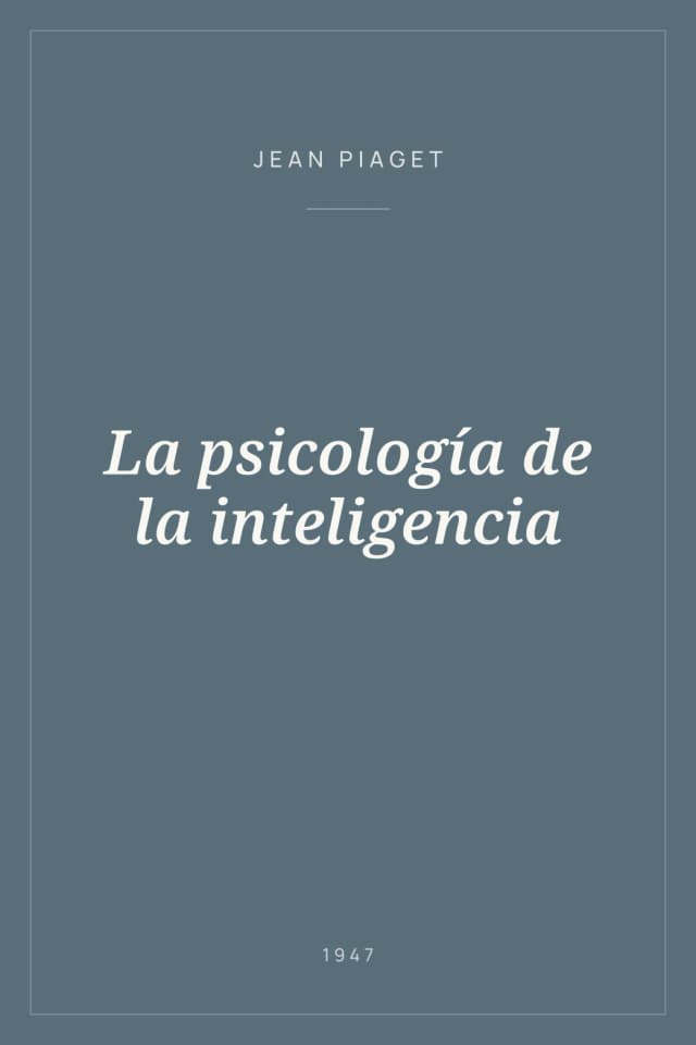 Portada de La psicología de la inteligencia