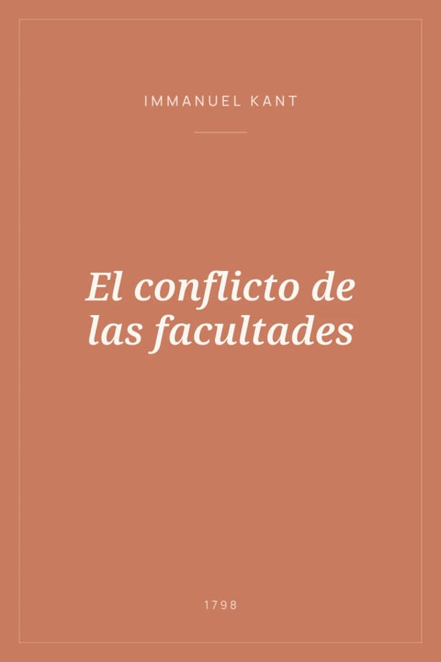 Portada de El conflicto de las facultades