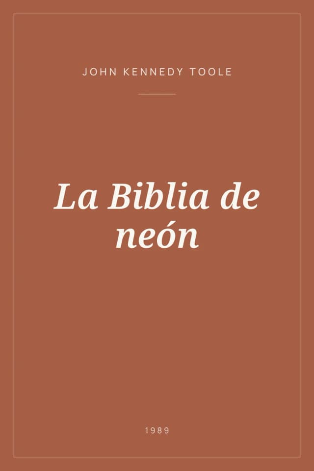 Portada de La Biblia de neón