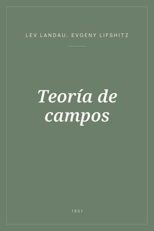 Portada de Teoría de campos