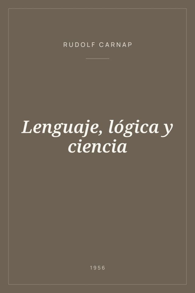 Portada de Lenguaje, lógica y ciencia