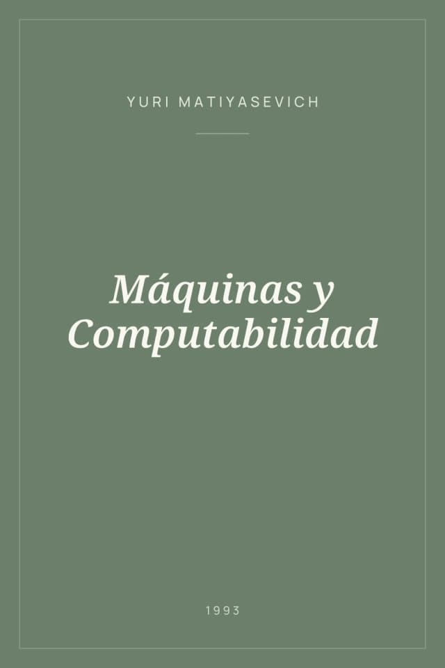 Portada de Máquinas y Computabilidad