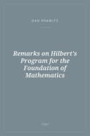 Portada de Remarks on Hilbert’s Program for the Foundation of Mathematics