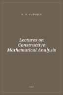 Portada de Lectures on Constructive Mathematical Analysis