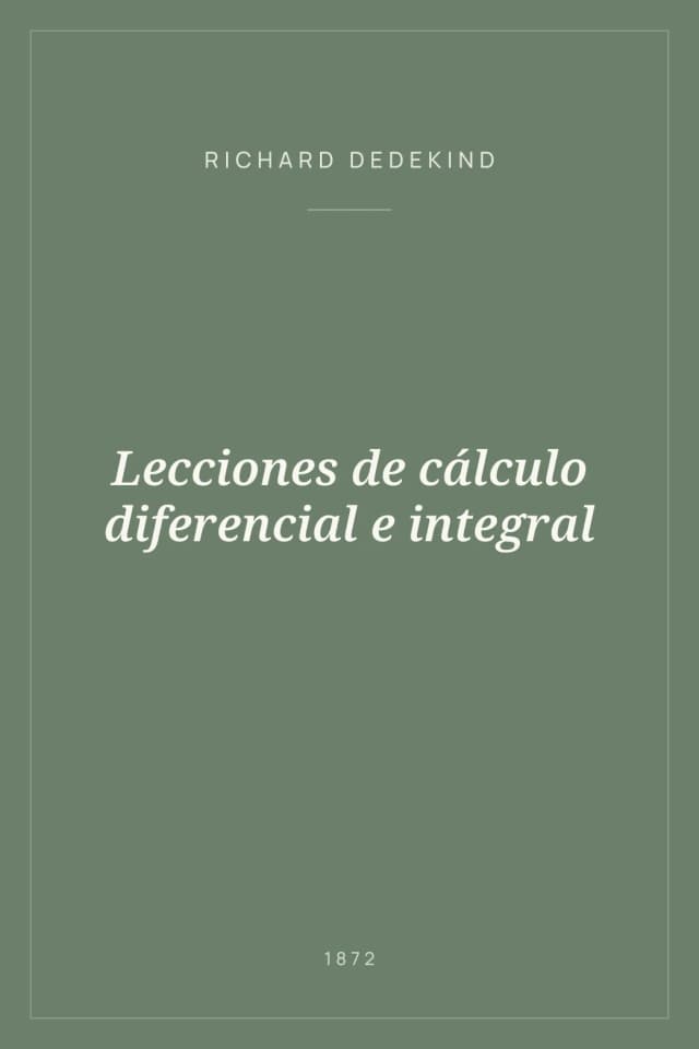 Portada de Lecciones de cálculo diferencial e integral