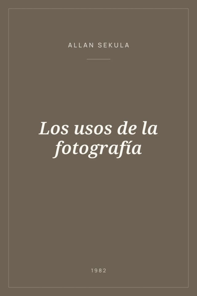 Portada de Los usos de la fotografía