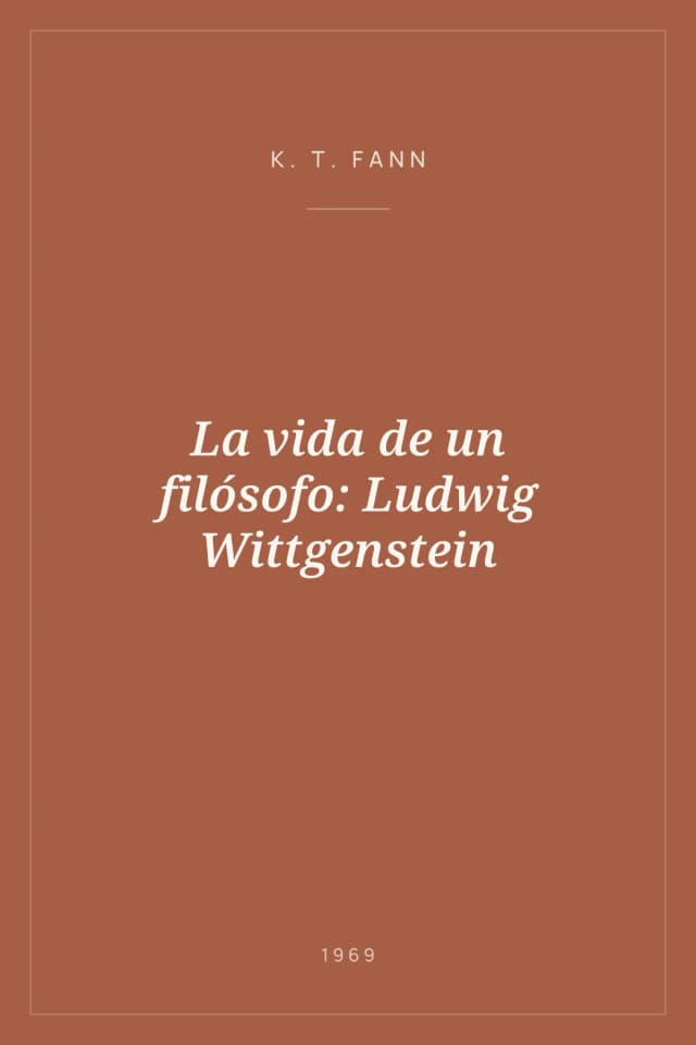 Portada de La vida de un filósofo: Ludwig Wittgenstein