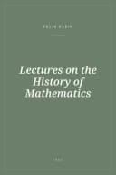 Portada de Lectures on the History of Mathematics