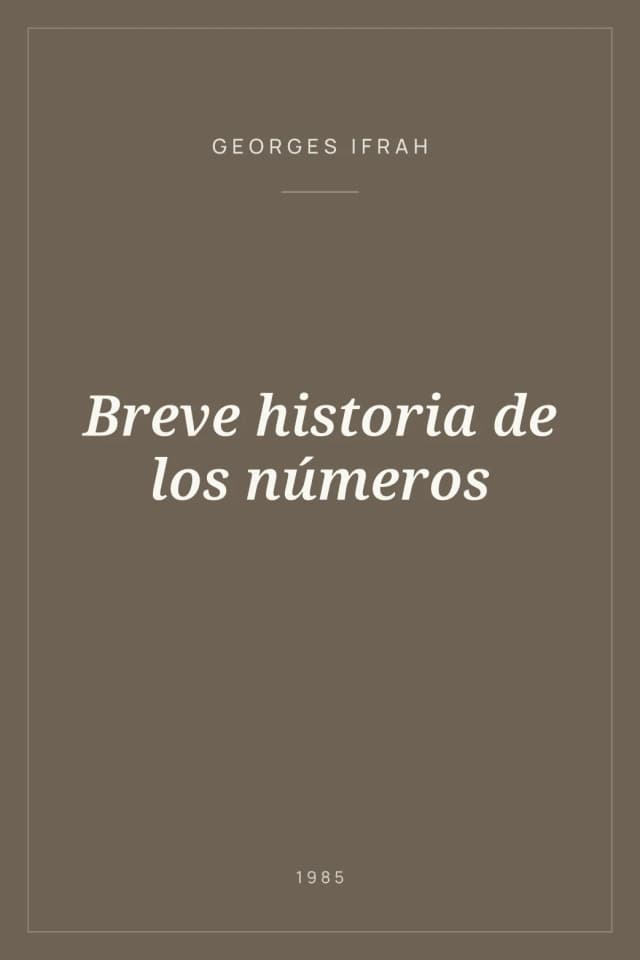 Portada de Breve historia de los números