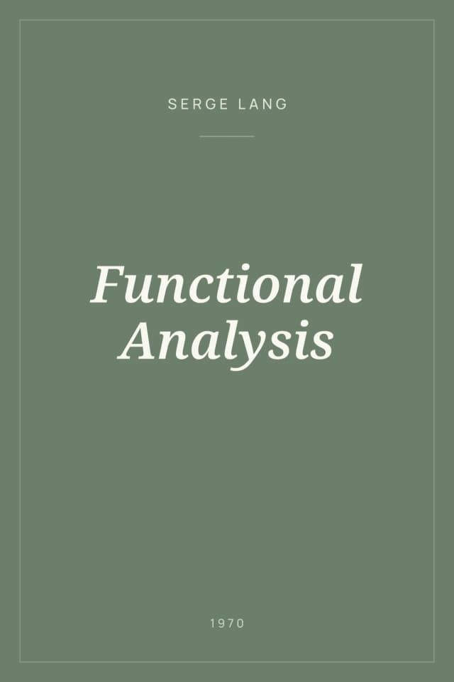 Portada de Functional Analysis
