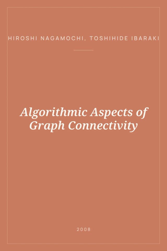 Portada de Algorithmic Aspects of Graph Connectivity