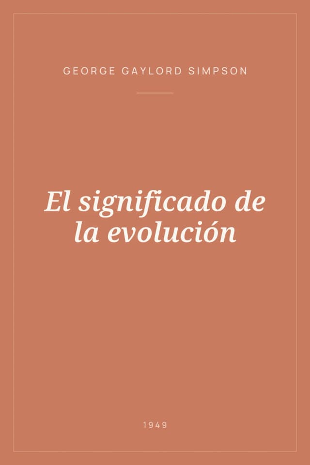 Portada de El significado de la evolución