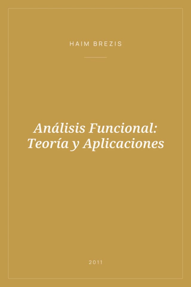 Portada de Análisis Funcional: Teoría y Aplicaciones