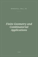Portada de Finite Geometry and Combinatorial Applications