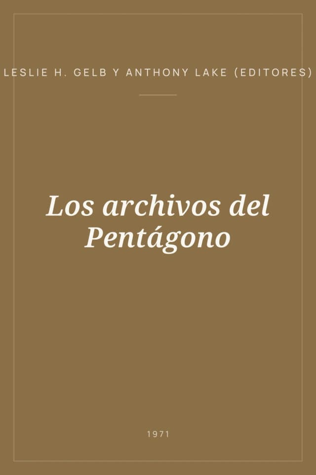 Portada de Los archivos del Pentágono