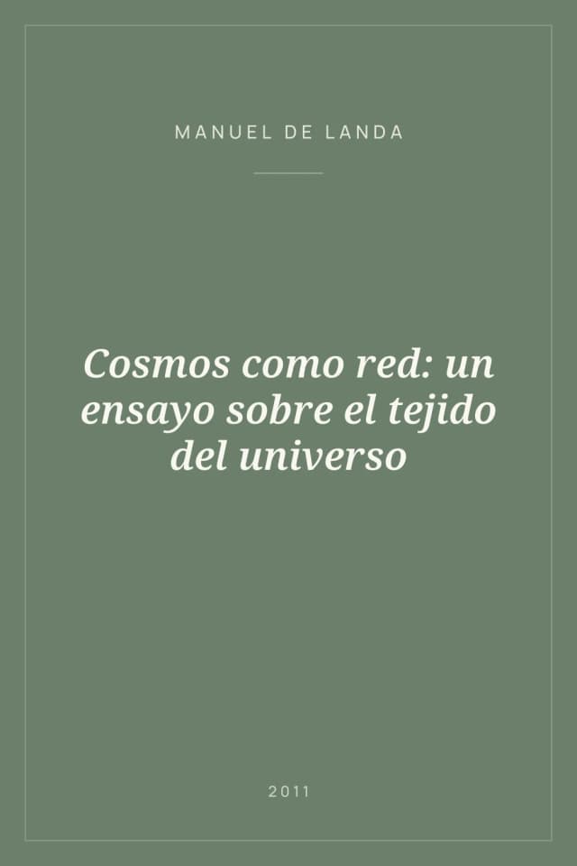 Portada de Cosmos como red: un ensayo sobre el tejido del universo