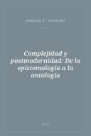 Portada de Complejidad y postmodernidad: De la epistemología a la ontología