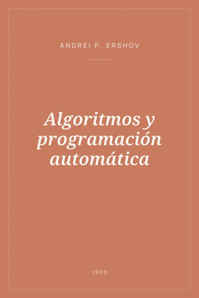 Portada de Algoritmos y programación automática