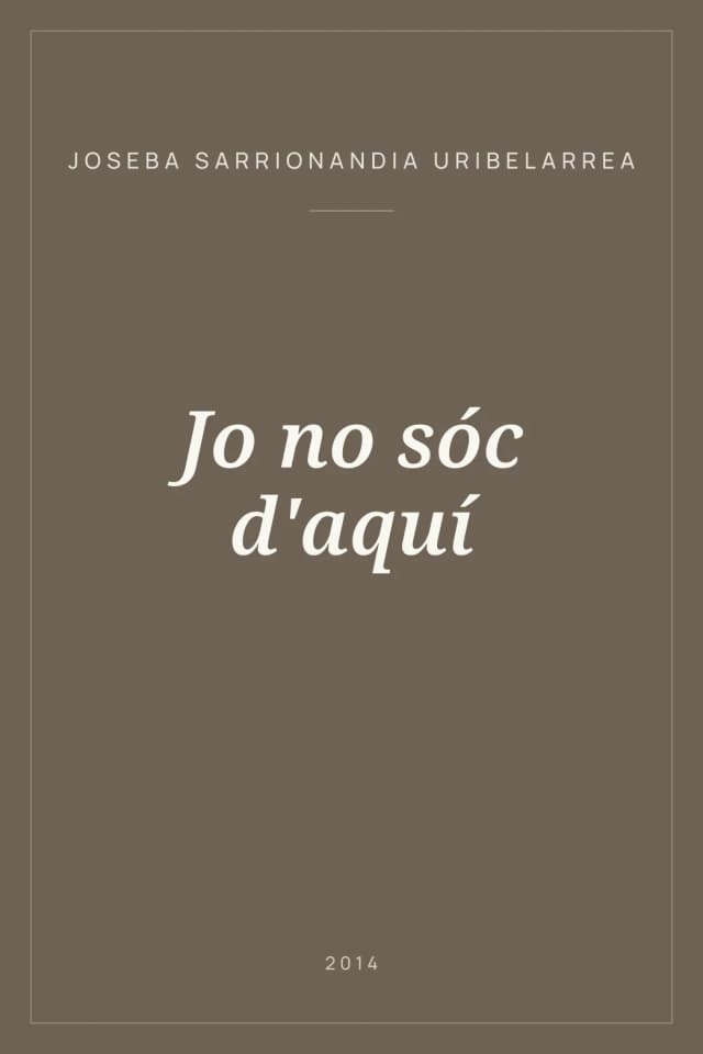 Portada de Jo no sóc d'aquí