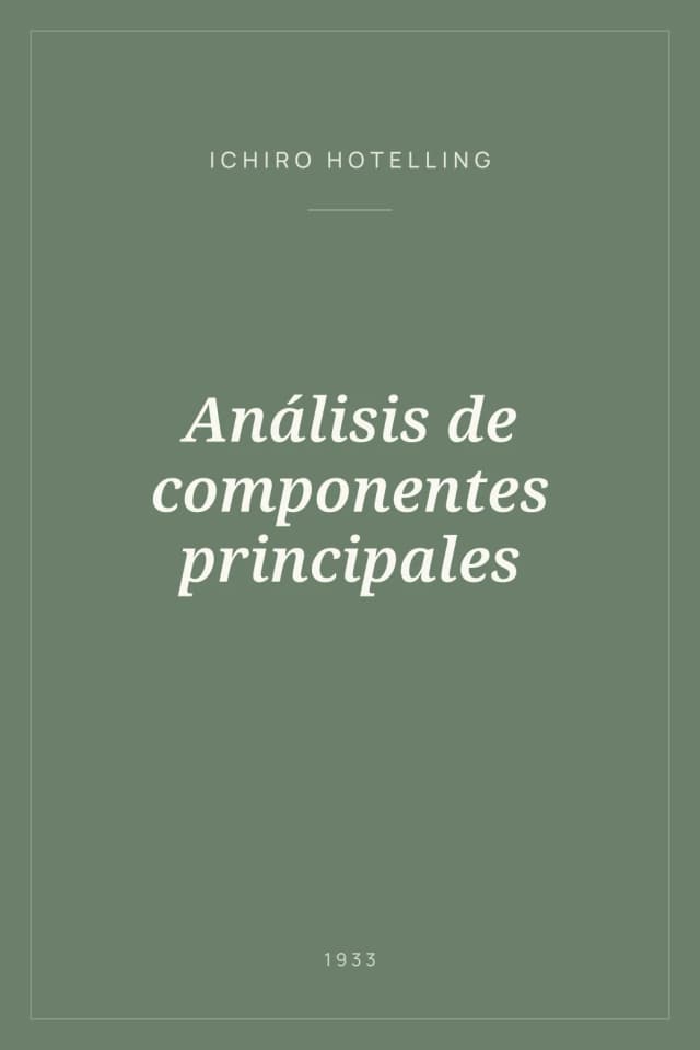 Portada de Análisis de componentes principales