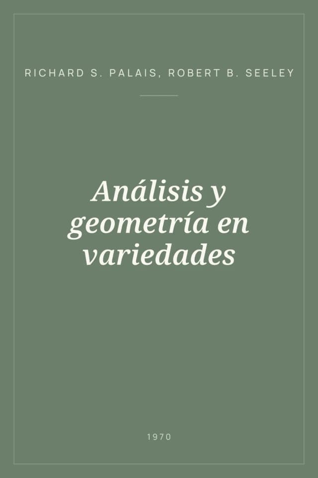 Portada de Análisis y geometría en variedades