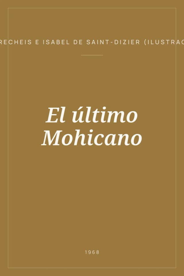 Portada de El último Mohicano