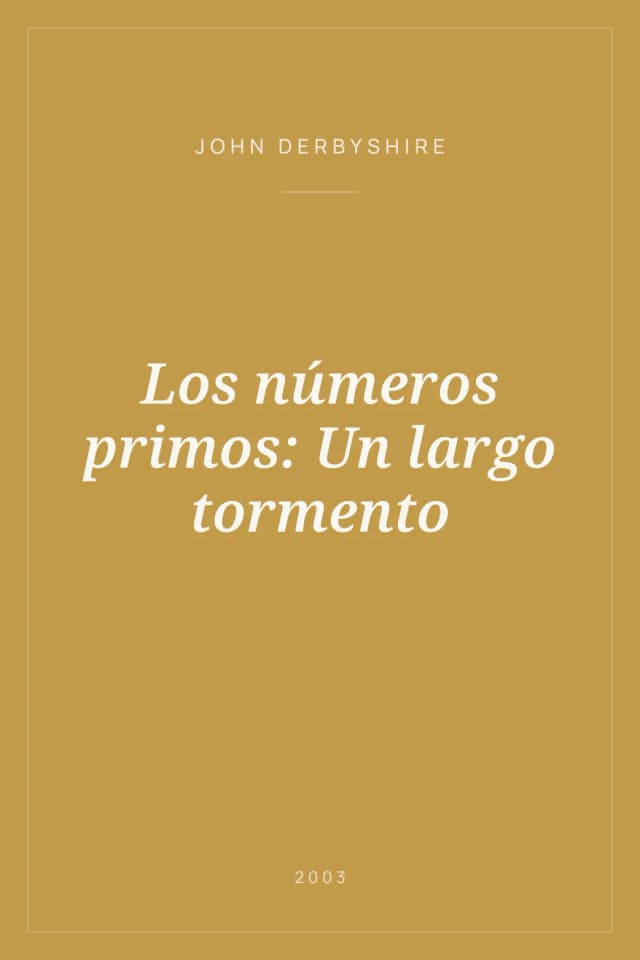 Portada de Los números primos: Un largo tormento