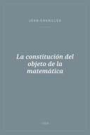Portada de La constitución del objeto de la matemática