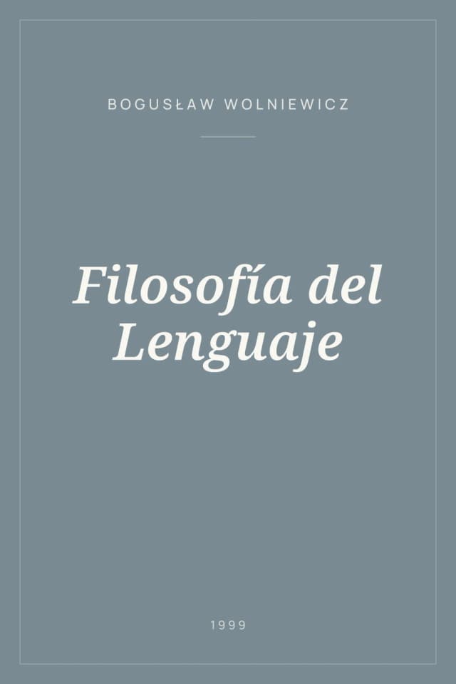 Portada de Filosofía del Lenguaje