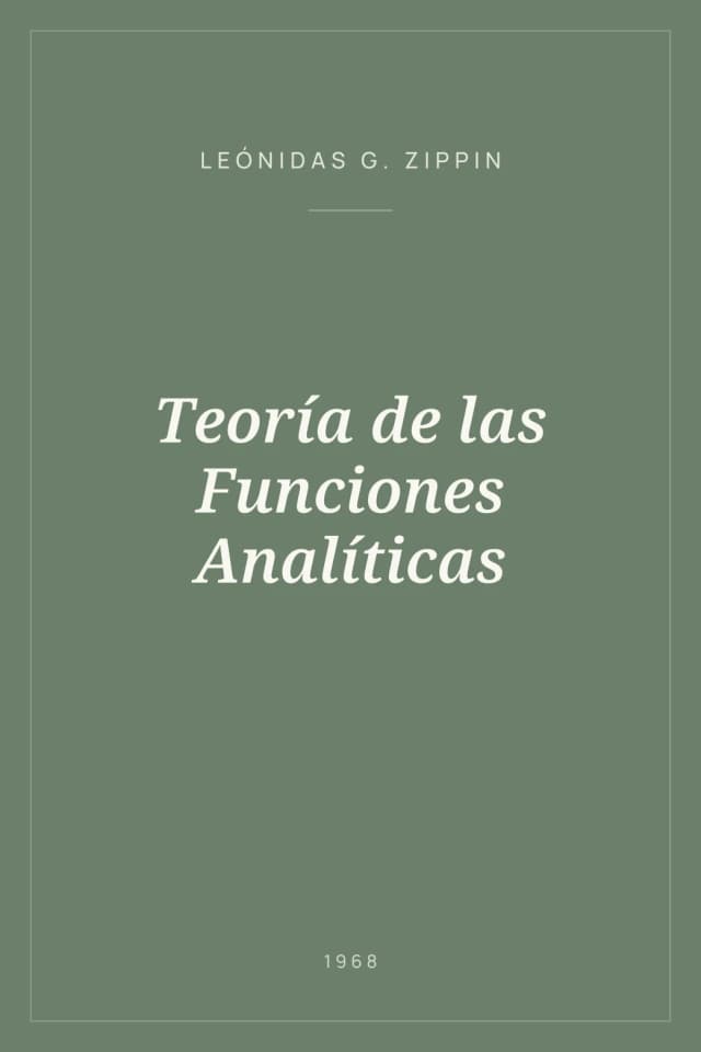 Portada de Teoría de las Funciones Analíticas