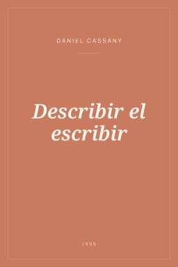 Portada de Describir el escribir