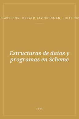 Portada de Estructuras de datos y programas en Scheme