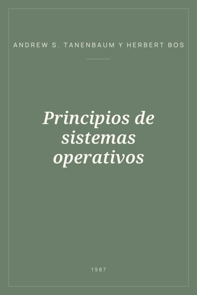 Portada de Principios de sistemas operativos