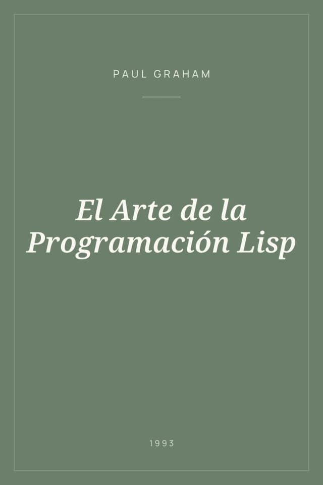 Portada de El Arte de la Programación Lisp