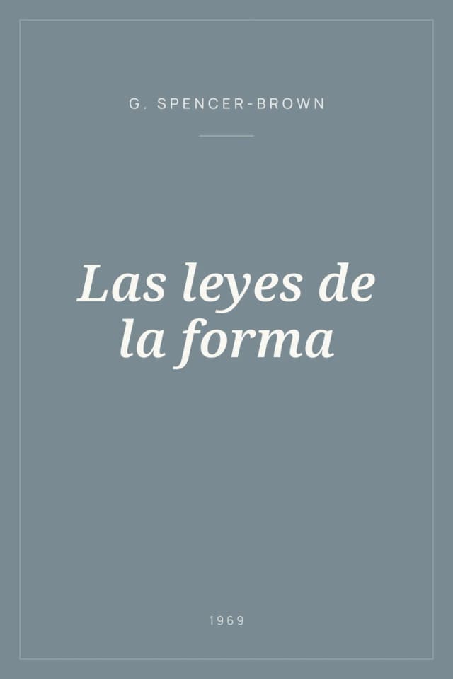 Portada de Las leyes de la forma