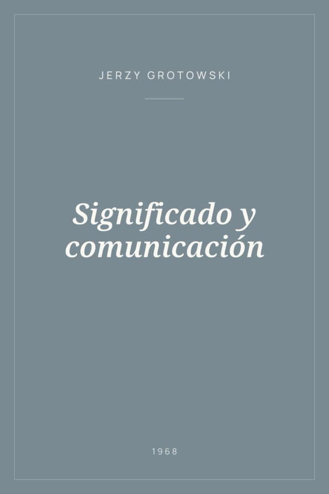Portada de Significado y comunicación