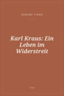 Portada de Karl Kraus: Ein Leben im Widerstreit